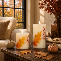 Luminara Indoor Twig, Berry & Leaf Candle Duo