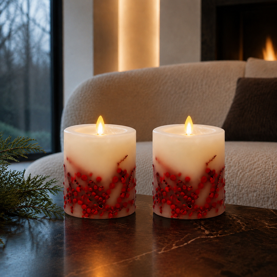 Luminara Indoor Berry Candle Duo