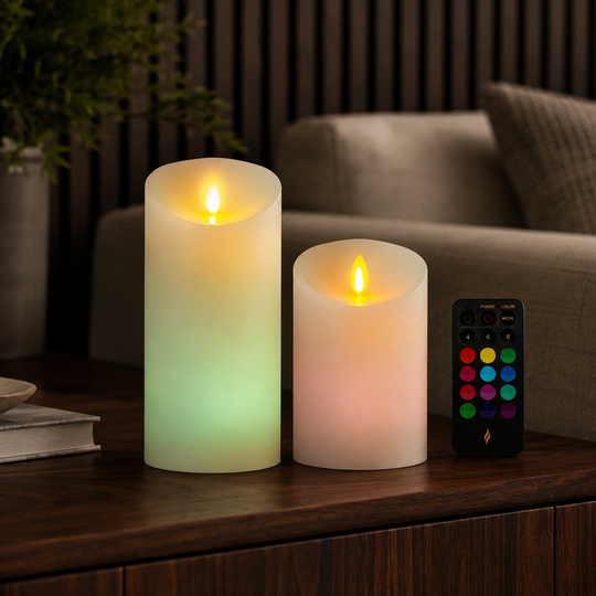 Luminara Indoor Colour Changing Candle Duo