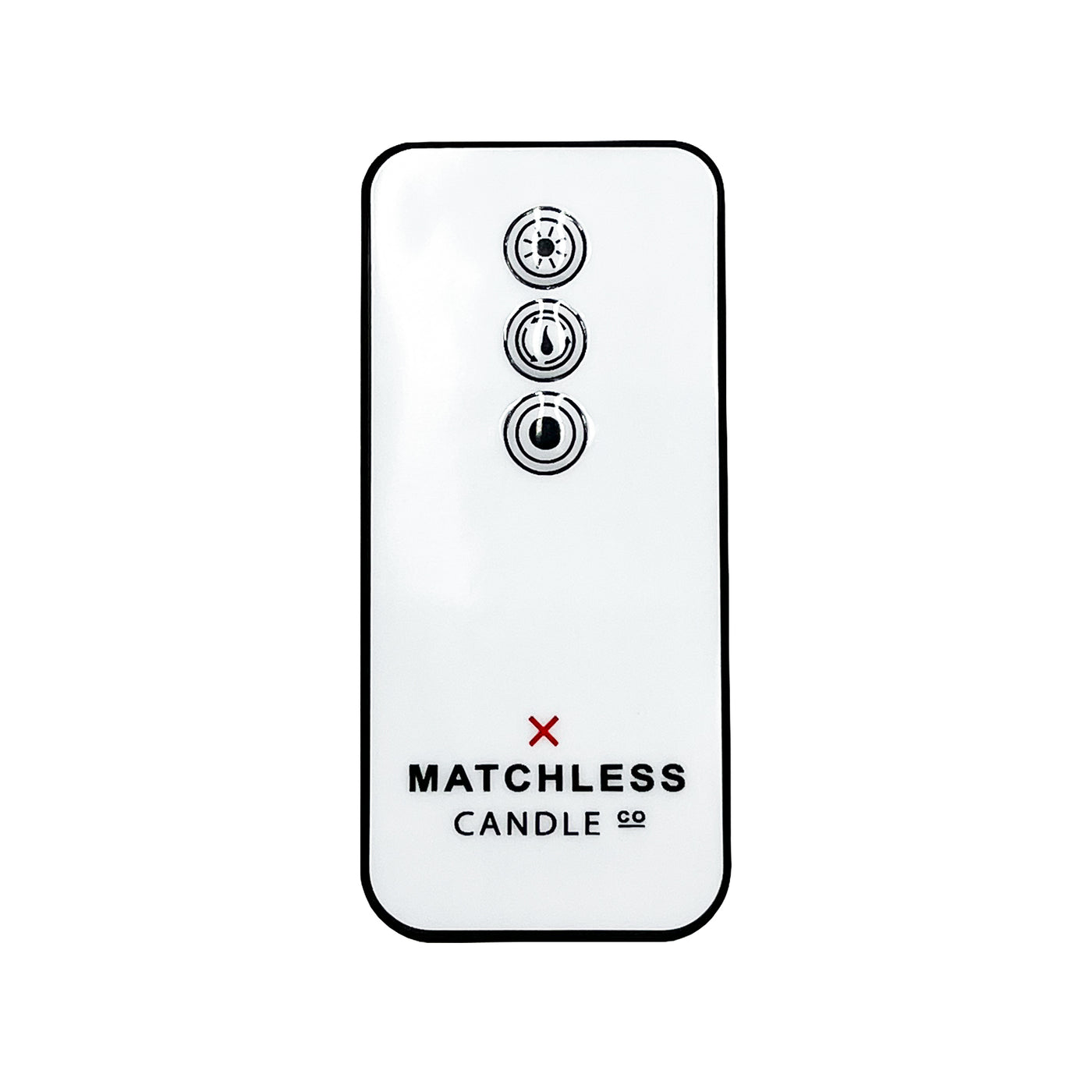 Matchless Candle Co. 2-button remote control front view