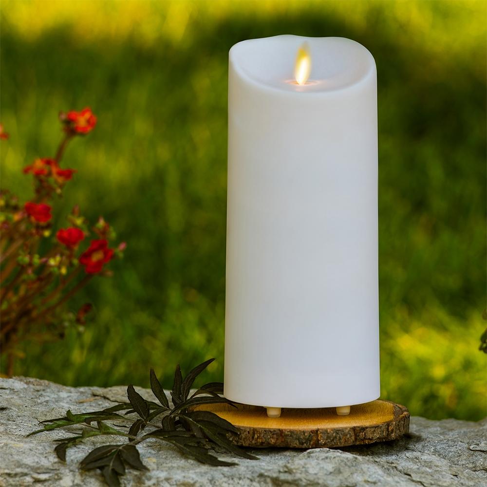 Luminara Outdoor Ivory Pillar - 3.75" x 8.8"